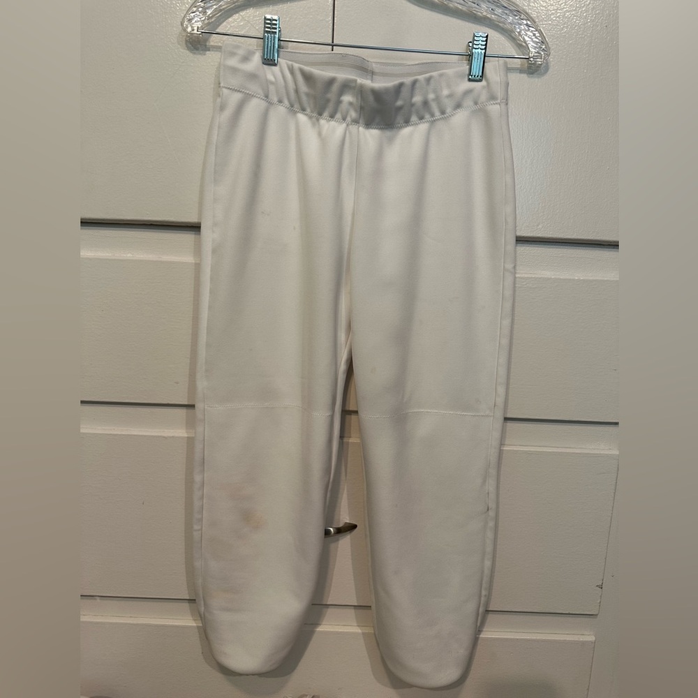 The Gluv white Fastpitch Softball Pants Elastic Waist Size M